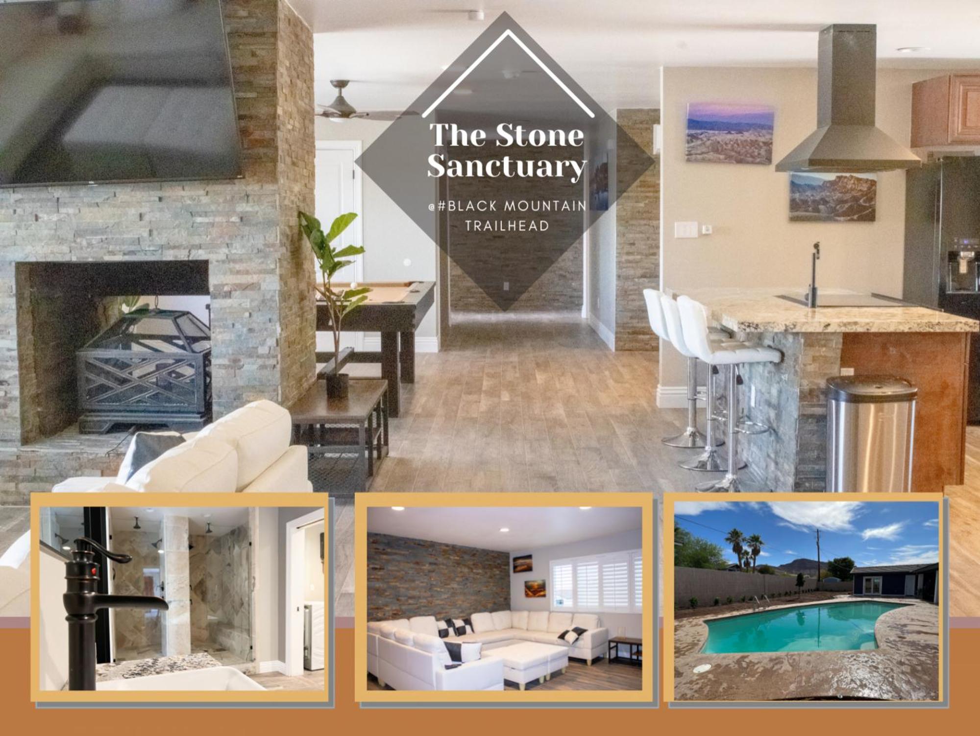 Lux Private Home - Pool, Billiards, 8 Smart Tvs, Board Games, Cotton Bedding - The Stone Sanctuary At Mccullough Hills Trailhead Las Vegas Extérieur photo